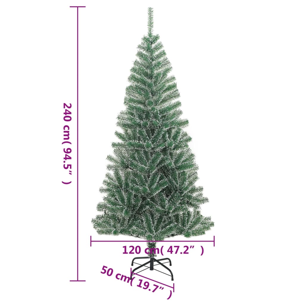 Sapin de Noël artificiel vert et blanc
