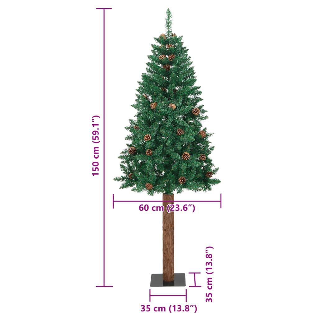 Sapin de Noël artificiel pied en bois