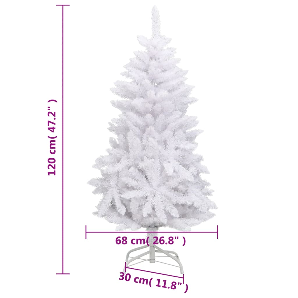Sapin de Noël blanc artificiel 120 cm