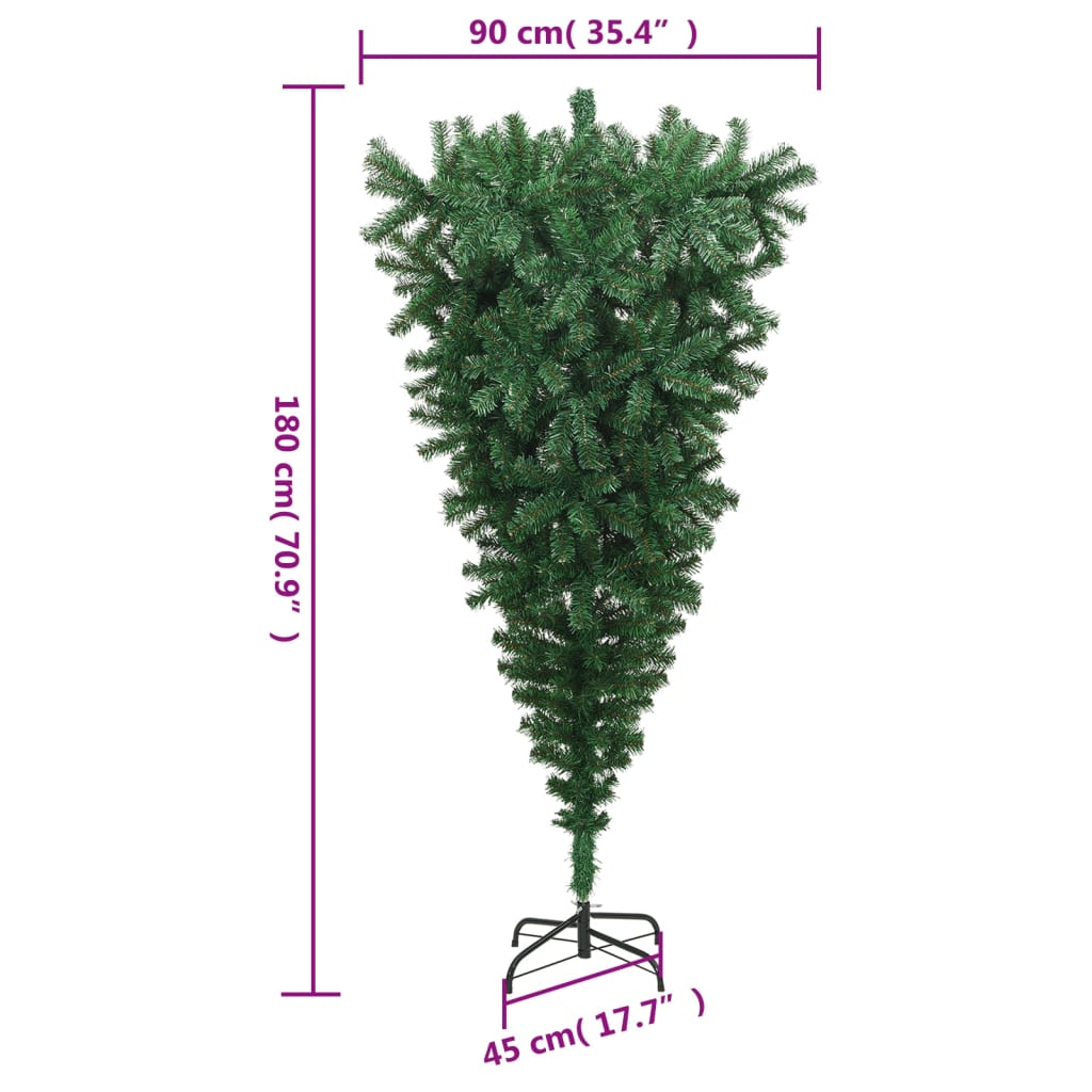 Sapin de Noël artificiel inversé 