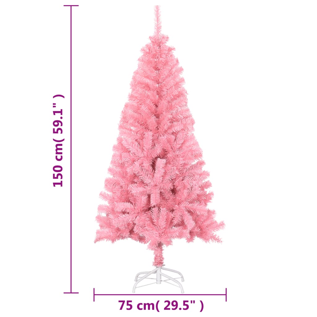 Sapin de Noël rose