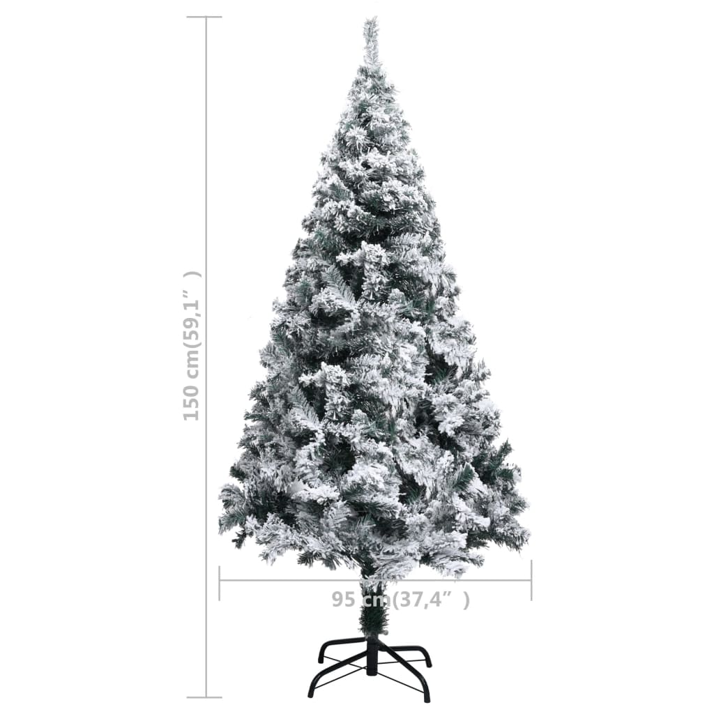 Sapin de Noël artificiel enneigé 150 cm 