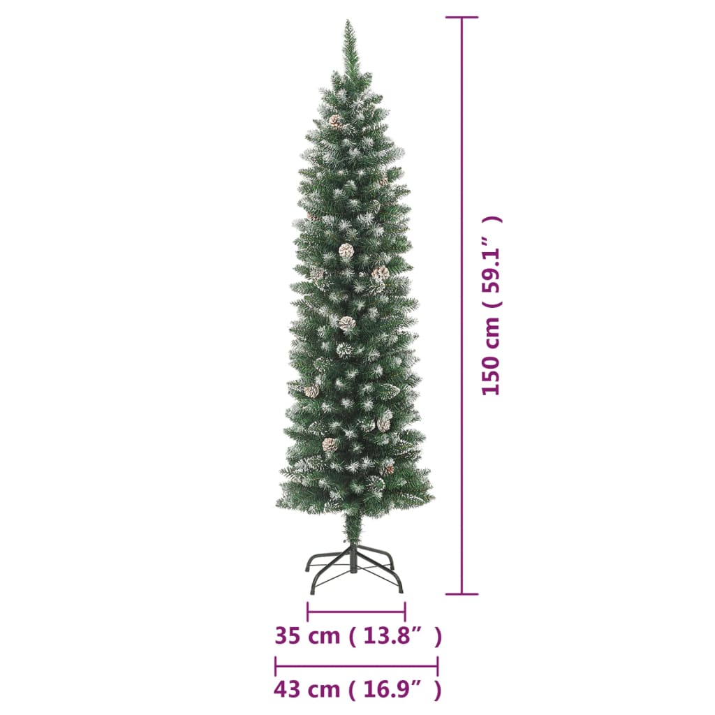 Sapin de Noël artificiel mince